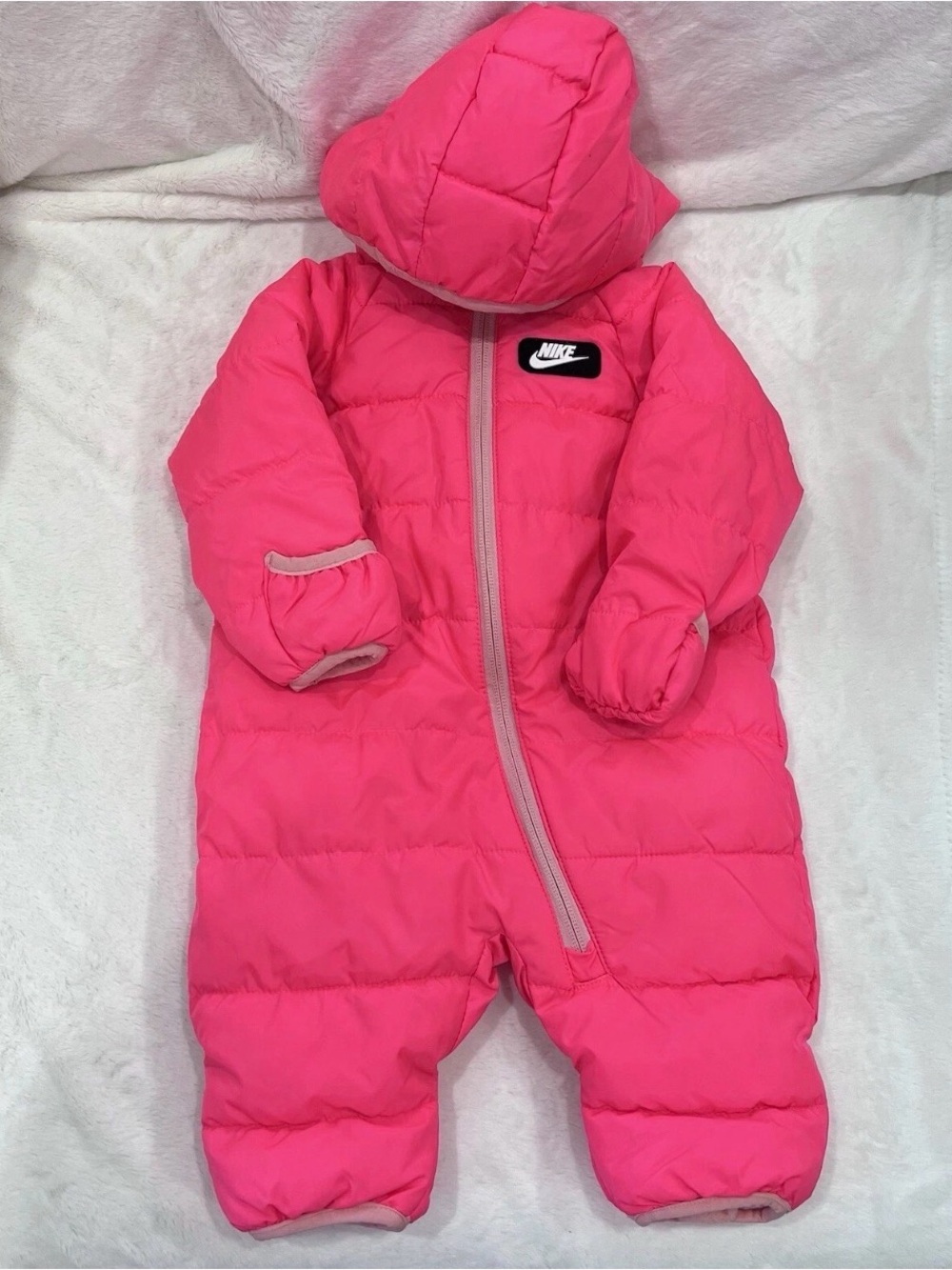 Nike Kids' Pink Hooded One-Piece Snowsuit 3 months